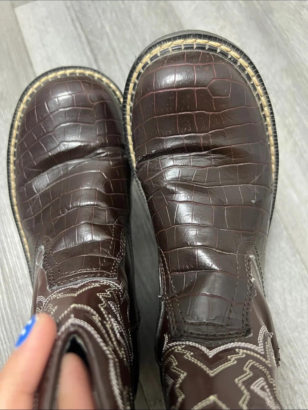 Roper kids boots / dark brown / size 6